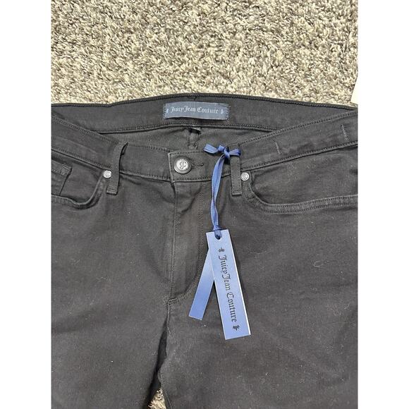 JUICY COUTURE WOMENS BLACK ROCKER BOOT JEANS Size 30 - Picture 3 of 8